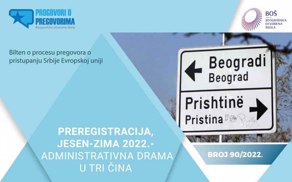 Dostupan 90. broj biltena Progovori o pregovorima „Preregistracija, jesen – zima 2022. – Administrativna drama u tri čina“