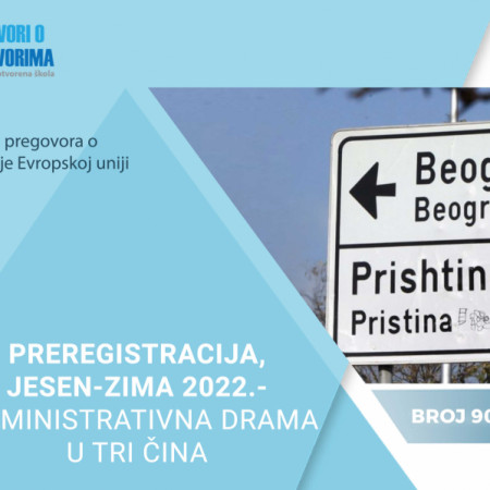 Dostupan 90. broj biltena Progovori o pregovorima „Preregistracija, jesen – zima 2022. – Administrativna drama u tri čina“