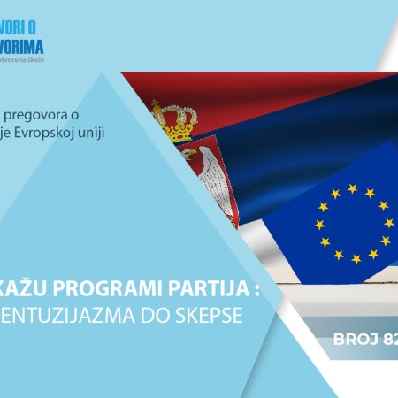 Dostupan 82. broj biltena Progovori o pregovorima „Šta kažu programi partija - Od entuzijazma do skepse“