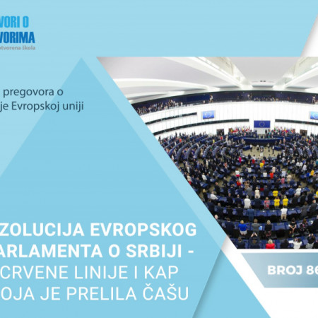 86. broj biltena Progovori o pregovorima - Rezolucija Evropskog parlamenta o Srbiji - Crvene linije i kap koja je prelila čašu